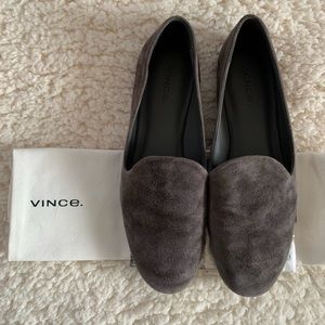 VINCE • Milo Pewter Loafers Sz 7.5